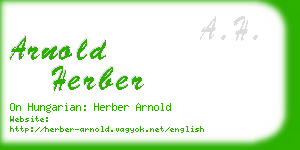 arnold herber business card